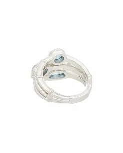 Top 10 🛒 Judith Ripka Sanibel Silver 2.60 Ct. Tw. London Blue Spinel Ring 👩 Women Rings ✔️ -Judith Ripka Sales 6030079140 RLLZ 2