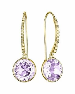 Cheapest ❤️ Judith Ripka Water Colors 14K Over Silver Amethyst Studs 👩 Women Earrings 🔥