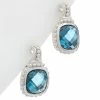 Promo 😉 Judith Ripka Cushion Silver 6.40 Ct. Tw. London Blue Spinel Earrings 👩 Women 🌟 -Judith Ripka Sales 6030079191 RLLZ 1