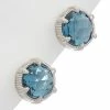 Brand new 😍 Judith Ripka Eclipse Silver 8.70 Ct. Tw. London Blue Spinel Studs 👩 Women Earrings 🛒 -Judith Ripka Sales 6030079199 RLLZ 1