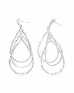 Top 10 💯 Judith Ripka Aura Silver Hoops 👩 Women Earrings 🎁