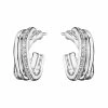 Discount 🤩 Judith Ripka Aura Silver White Topaz Hoops 👩 Women Earrings 🔔 -Judith Ripka Sales 6030079310 RLLZ 1