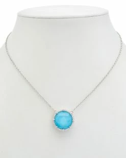 Deals ❤️ Judith Ripka Eclipse Silver 19.32 Ct. Tw. Gemstone Pendant Necklace 👩 Women Necklaces 😍