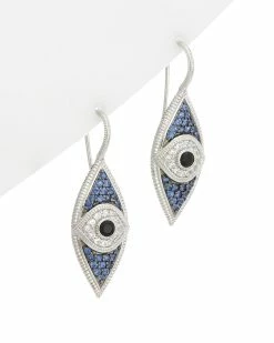 Wholesale 🤩 Judith Ripka Silver 1.59 Ct. Tw. Gemstone Evil Eye Earrings 👩 Women 👏