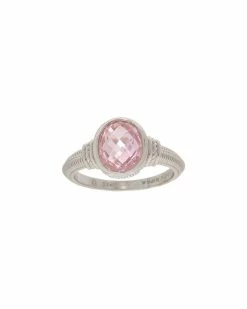 New 😍 Judith Ripka La Petite Silver CZ Ring 👩 Women Rings 🛒