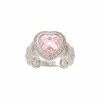 Outlet ❤️ Judith Ripka Romance Silver White Topaz CZ Heart Ring 👩 Women Rings 🌟 -Judith Ripka Sales 6030340100 RLLZ 1