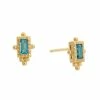 Outlet 🔔 Judith Ripka La Petite 14K Over Silver CZ Baguette Studs 👩 Women Earrings 😍 -Judith Ripka Sales 6030377869 RLLZ 1