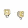 Brand new 😀 Judith Ripka La Petite Silver CZ Cushion Studs 👩 Women Earrings ⌛ -Judith Ripka Sales 6030377873 RLLZ 1