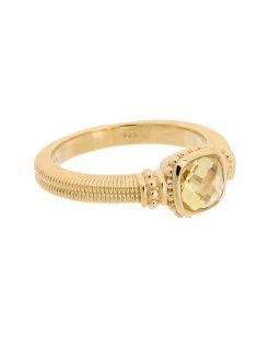 Cheap 𥰠Judith Ripka Classic 14K Over Silver CZ Rose Cut Ring ð© Women Rings â
