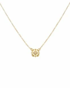 Best Sale â Judith Ripka La Petite 14K Over Silver White Topaz Pendant Necklace ð© Women Necklaces â