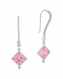 Best Sale ✨ Judith Ripka Watercolors Silver CZ Drop Earrings 👩 Women 🛒