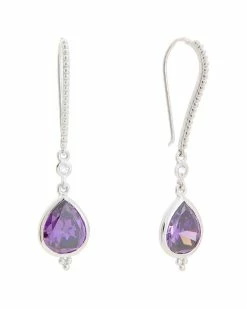 Best reviews of 🛒 Judith Ripka Watercolors Silver CZ Drop Earrings 👩 Women 😀