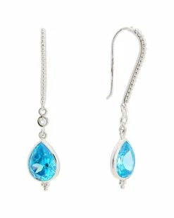 Best reviews of 🔔 Judith Ripka Watercolors Silver CZ Drop Earrings 👩 Women ⌛