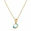 Outlet 💯 Judith Ripka Water Colors 14K Over Silver 2.40 Ct. Tw. Blue Topaz Pendant Necklace 👩 Women Necklaces 🥰 -Judith Ripka Sales 6030377898 RLLZ 1