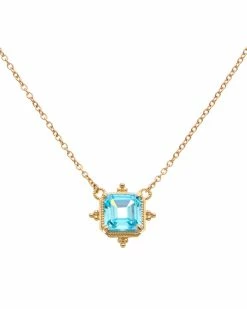Buy ð Judith Ripka La Petite 14K Over Silver CZ Cushion Pendant Necklace ð© Women Necklaces â