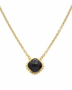 Promo โค๏ธ Judith Ripka Classic 14K Over Silver 3.50 Ct. Tw. Black Onyx Rose Cut Necklace ๐ฉ Women Necklaces ๐