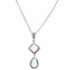 Wholesale 👏 Judith Ripka Watercolors Silver 3.00 Ct. Tw. Gemstone Double Drop Pendant Necklace 👩 Women Necklaces ⌛ -Judith Ripka Sales 6030377907 RLLZ 1