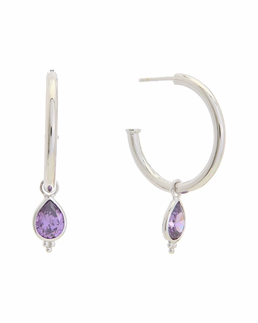 Cheapest โ Judith Ripka Watercolors Silver CZ Drop Hoops ๐ฉ Women Earrings โ 3 Cheapest โ Judith Ripka Watercolors Silver CZ Drop Hoops ๐ฉ Women Earrings โ