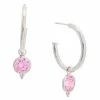 Top 10 👍 Judith Ripka Watercolors Silver CZ Drop Hoops 👩 Women Earrings 💯 -Judith Ripka Sales 6030377914 RLLZ 1