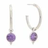 Promo 🎉 Judith Ripka Watercolors Silver CZ Drop Hoops 👩 Women Earrings 🛒 -Judith Ripka Sales 6030377915 RLLZ 1