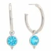 Top 10 ⭐ Judith Ripka Watercolors Silver CZ Drop Hoops 👩 Women Earrings 😍 -Judith Ripka Sales 6030377916 RLLZ 1