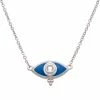 New 🔥 Judith Ripka Little Jewels Silver 0.16 Ct. Tw. White Topaz Evil Eye Pendant Necklace 👩 Women Necklaces 👏 -Judith Ripka Sales 6030377939 RLLZ 1