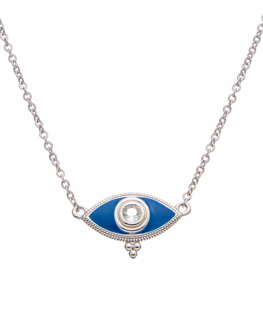 New ๐ฅ Judith Ripka Little Jewels Silver 0.16 Ct. Tw. White Topaz Evil Eye Pendant Necklace ๐ฉ Women Necklaces ๐ 3 New ๐ฅ Judith Ripka Little Jewels Silver 0.16 Ct. Tw. White Topaz Evil Eye Pendant Necklace ๐ฉ Women Necklaces ๐