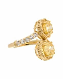 Cheap âš Judith Ripka Casablanca 14K Over Silver CZ Bypass Ring ð© Women Rings ð