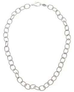 Best Pirce ✨ Judith Ripka Links Silver Textured Link Chain Necklace 👩 Women Necklaces 🎉