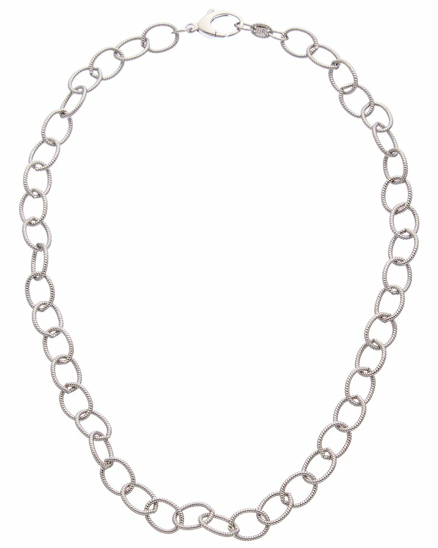 Best Pirce âš Judith Ripka Links Silver Textured Link Chain Necklace ð© Women Necklaces ð 3 Best Pirce âš Judith Ripka Links Silver Textured Link Chain Necklace ð© Women Necklaces ð