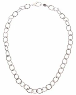 Flash Sale ๐ Judith Ripka Links Silver Textured Flat Link Cable Necklace ๐ฉ Women Necklaces ๐