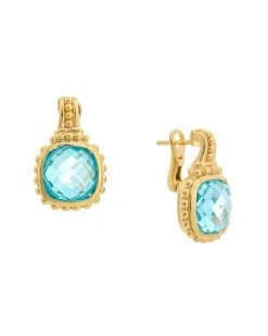 Flash Sale ✔️ Judith Ripka Classic 14K Over Silver CZ Rose Cut Drop Earrings 👩 Women 💯