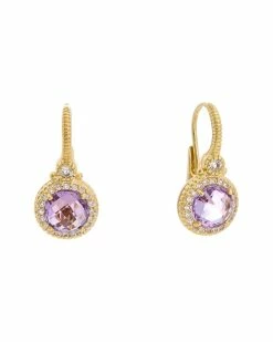 Coupon 😍 Judith Ripka La Petite 14K Over Silver 3.04 Ct. Tw. Gemstone Earrings 👩 Women ⭐