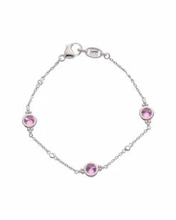 Flash Sale 🔥 Judith Ripka Watercolors Silver White Topaz CZ Stones By The Yard Bracelet 👩 Women Bracelets 🔥