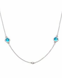 Cheapest 🎁 Judith Ripka Watercolors Silver CZ Stones By The Yard Necklace 👩 Women Necklaces 🎁