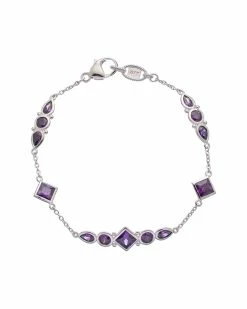 Best reviews of 🎉 Judith Ripka Watercolors Silver CZ Square Bracelet 👩 Women Bracelets 😀