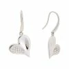 Outlet ✨ Judith Ripka Legacy Silver Diamond Heart Drop Earrings 👩 Women 🎉 -Judith Ripka Sales 6030378002 RLLZ 1