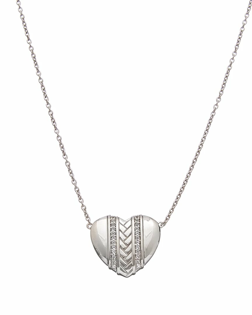 Budget ๐ Judith Ripka Heart Link Silver White Topaz Heart Necklace ๐ฉ Women Necklaces ๐ 3 Budget ๐ Judith Ripka Heart Link Silver White Topaz Heart Necklace ๐ฉ Women Necklaces ๐