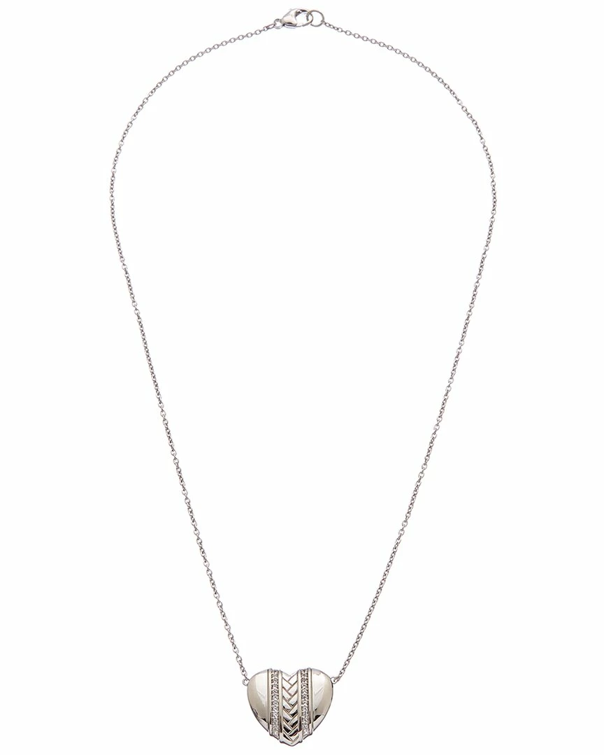 Budget ๐ Judith Ripka Heart Link Silver White Topaz Heart Necklace ๐ฉ Women Necklaces ๐ 4 Budget ๐ Judith Ripka Heart Link Silver White Topaz Heart Necklace ๐ฉ Women Necklaces ๐ - Image 2