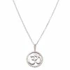 Brand new 🔔 Judith Ripka Little Jewels Silver White Topaz Om Charm Necklace 👩 Women Necklaces 😉 -Judith Ripka Sales 6030569802 RLLZ 1