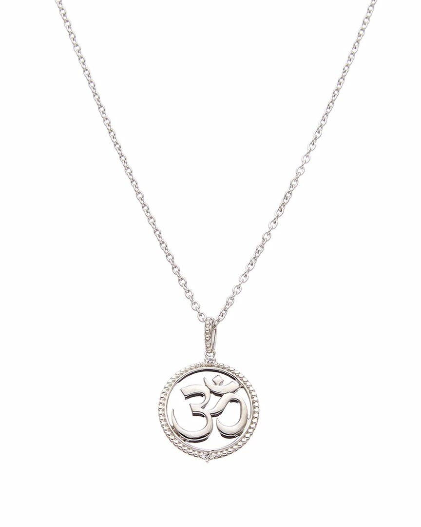 Brand new ๐ Judith Ripka Little Jewels Silver White Topaz Om Charm Necklace ๐ฉ Women Necklaces ๐ 3 Brand new ๐ Judith Ripka Little Jewels Silver White Topaz Om Charm Necklace ๐ฉ Women Necklaces ๐