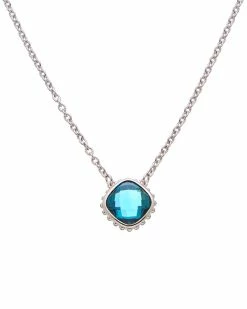 Flash Sale ✨ Judith Ripka Classic Silver 3.50 Ct. Tw. London Blue Spinel Rose Cut Necklace 👩 Women Necklaces 🔥