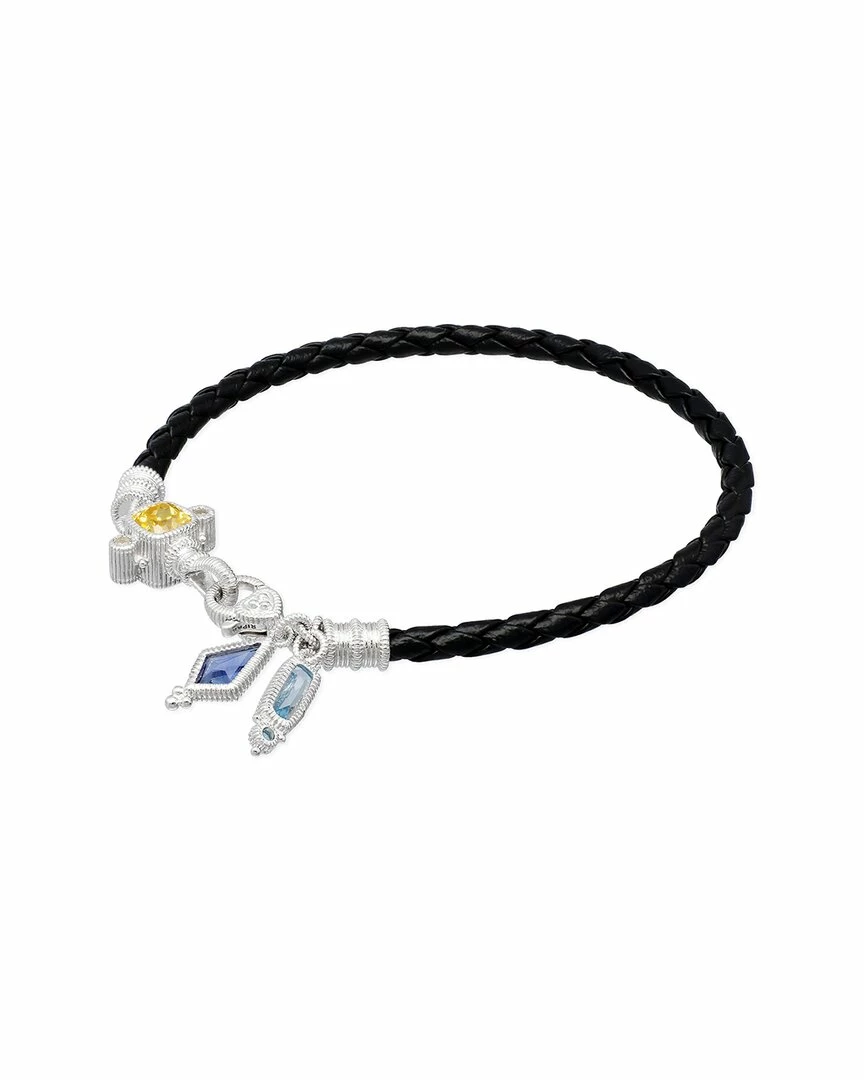 Promo โญ Judith Ripka Silver & Leather 1.33 Ct. Tw. Gemstone & CZ Bracelet ๐ฉ Women Bracelets ๐ 3 Promo โญ Judith Ripka Silver & Leather 1.33 Ct. Tw. Gemstone & CZ Bracelet ๐ฉ Women Bracelets ๐