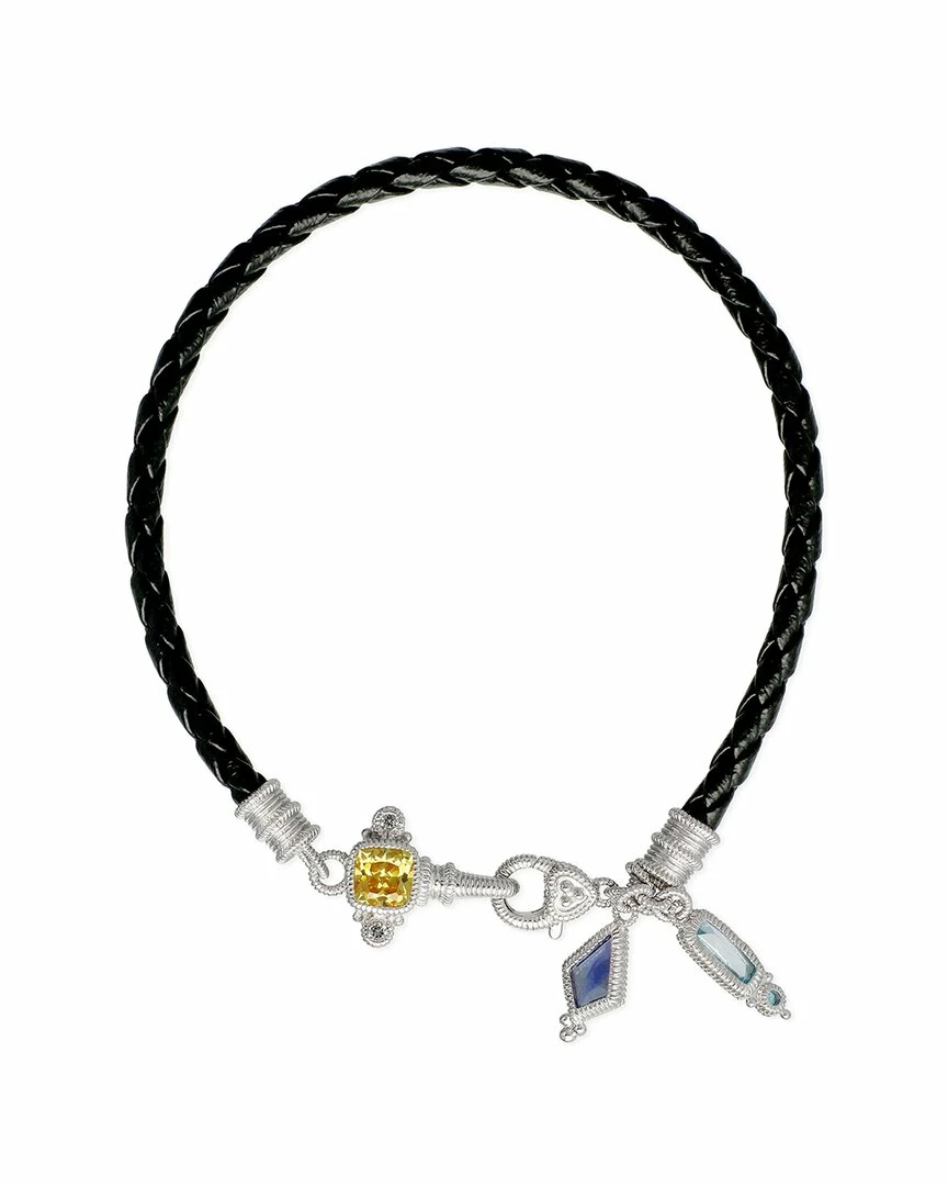 Promo โญ Judith Ripka Silver & Leather 1.33 Ct. Tw. Gemstone & CZ Bracelet ๐ฉ Women Bracelets ๐ 4 Promo โญ Judith Ripka Silver & Leather 1.33 Ct. Tw. Gemstone & CZ Bracelet ๐ฉ Women Bracelets ๐ - Image 2