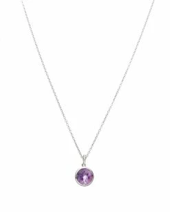 Flash Sale 🔥 Judith Ripka Water Colors Silver Amethyst Round Pendant Necklace 👩 Women Necklaces 💯