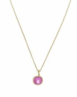 Best Sale 😉 Judith Ripka Water Colors 14K Over Silver CZ Round Pendant Necklace 👩 Women Necklaces ⭐