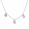 Cheap 💯 Judith Ripka Water Colors Silver Amethyst Drop Necklace 👩 Women Necklaces 🔔
