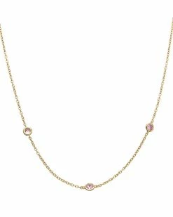 Hot Sale 😍 Judith Ripka Water Colors 14K Over Silver CZ Necklace 👩 Women Necklaces 👍