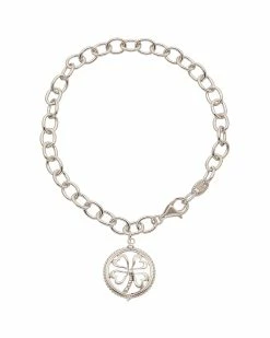 Top 10 🧨 Judith Ripka Little Jewels Silver White Topaz Heart Clover Bracelet 👩 Women Bracelets 😀