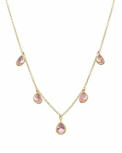 Coupon 👏 Judith Ripka Water Colors 14K Over Silver CZ Necklace 👩 Women Necklaces 🥰